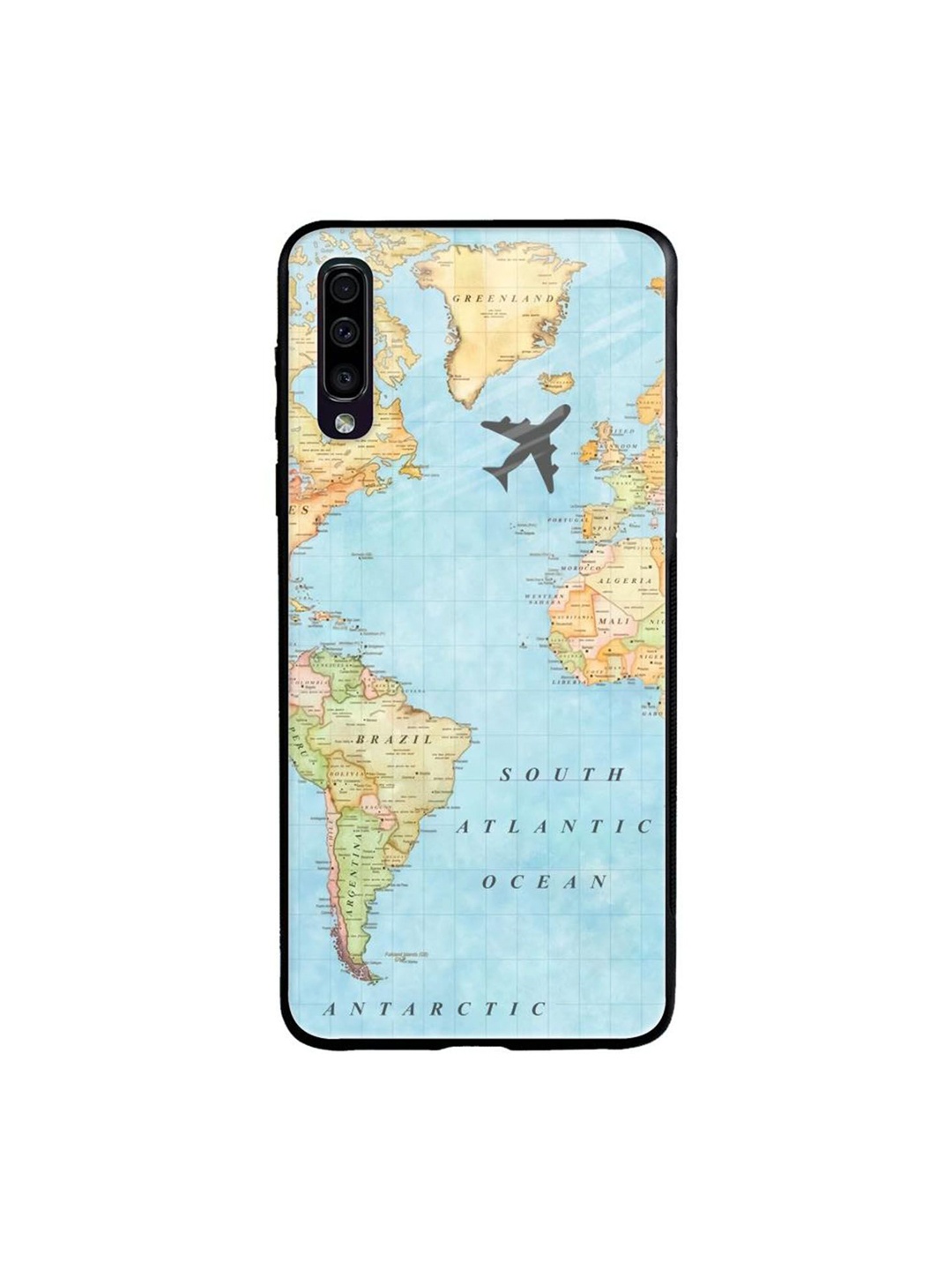 

QRIOH Abstract Printed Samsung Galaxy A70 Back Case Mobile Accessories, Blue
