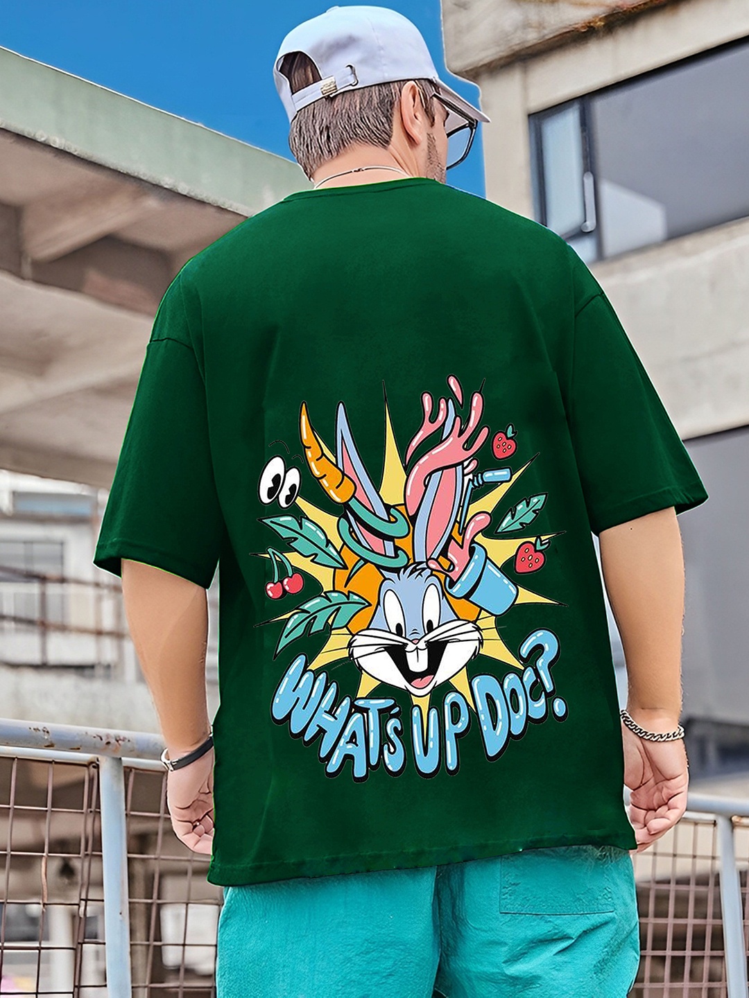

Kushi Flyer Men Printed Applique T-shirt, Green