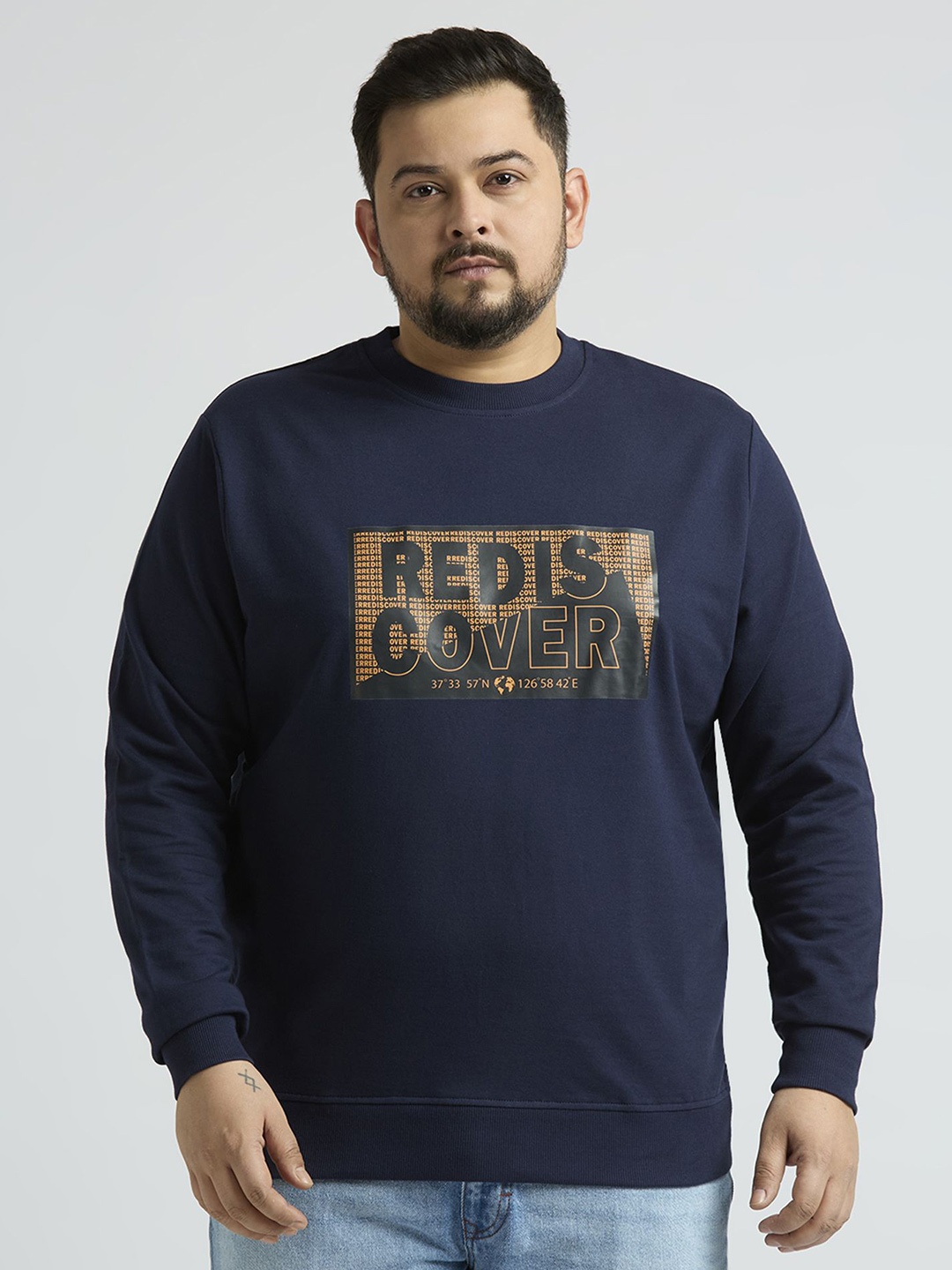 

Sizeupp Men Sweatshirt, Navy blue