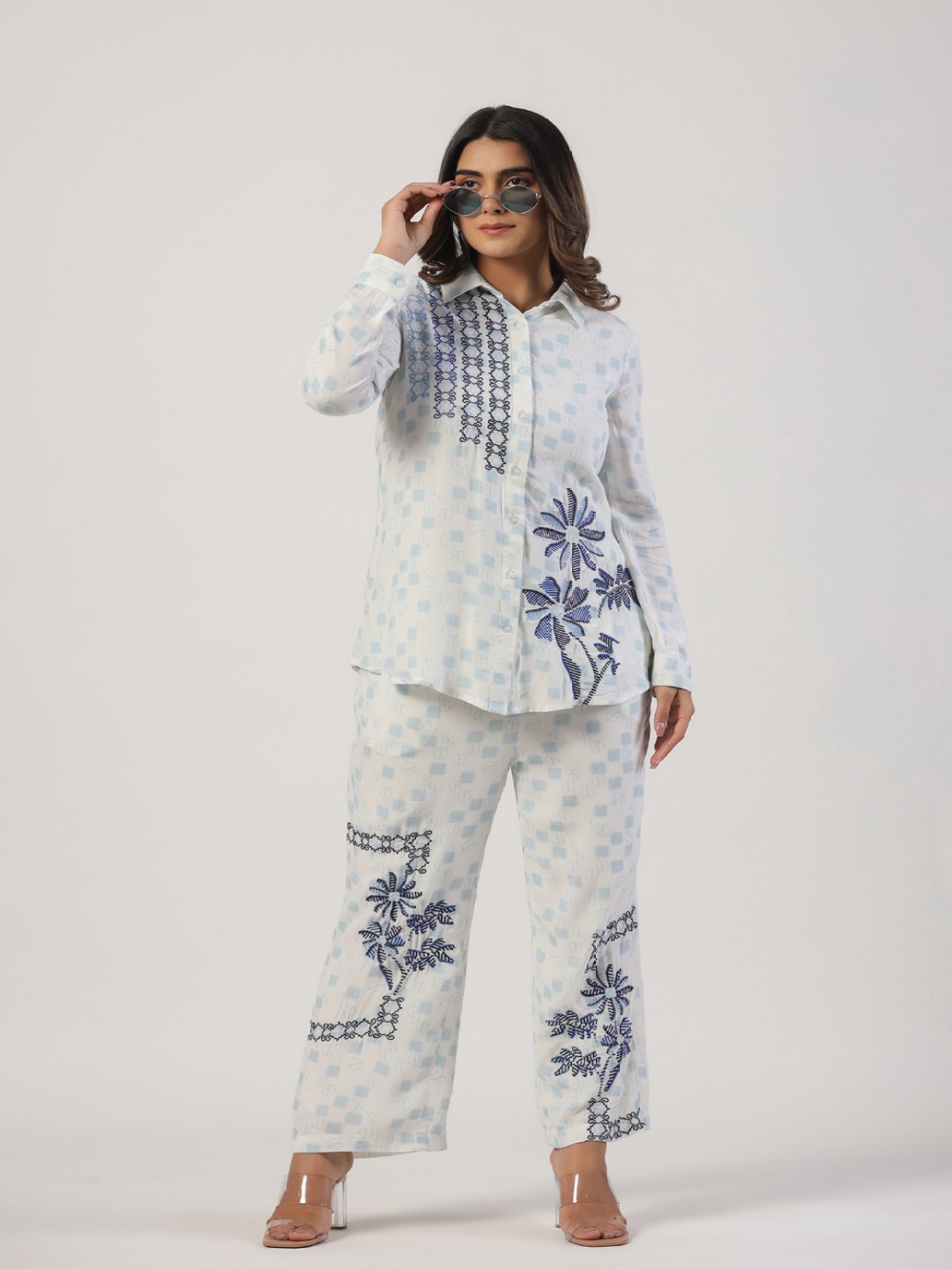 

STIL O STITCH Printed Shirt With Trousers, Blue