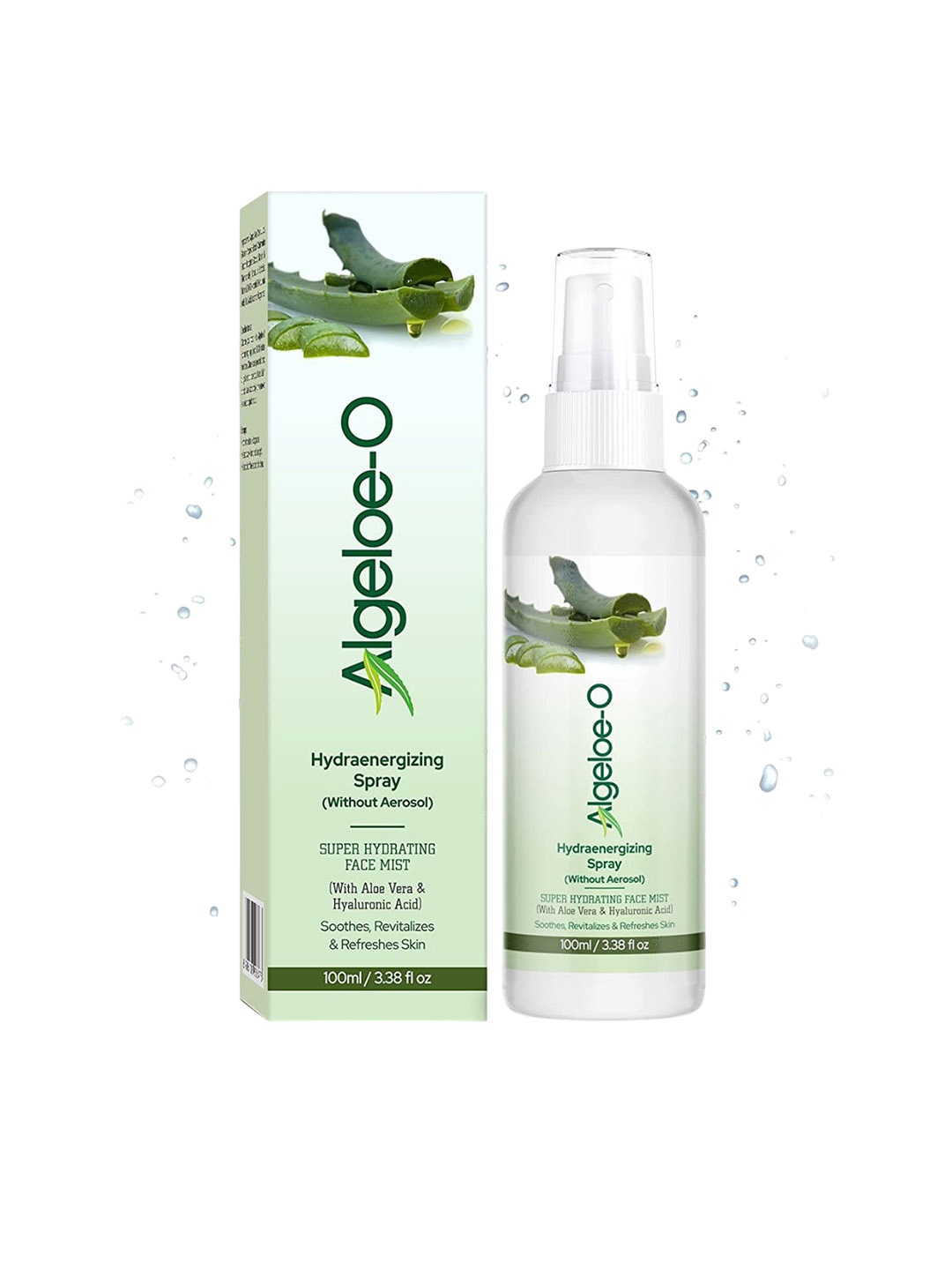 

Algeloe-O Hydraenergizing Aloe Vera Mist Spray For Soothing Skin - 100 ml, Green