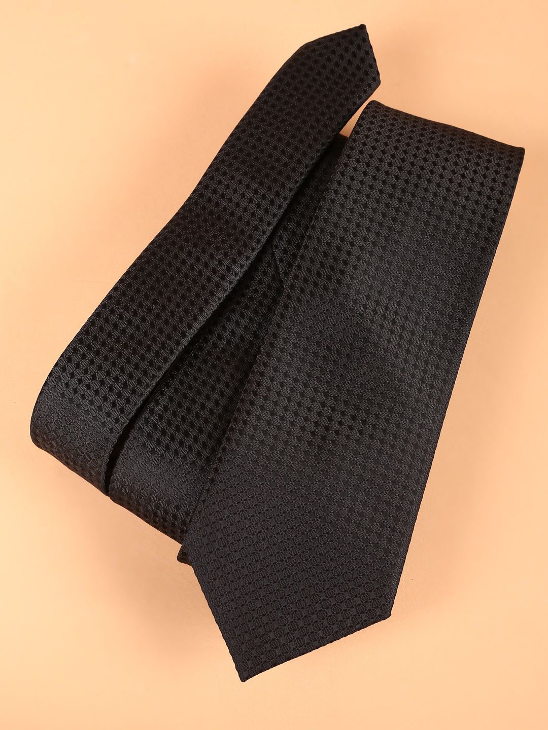 

Van Heusen Men Woven Design Broad Tie, Black