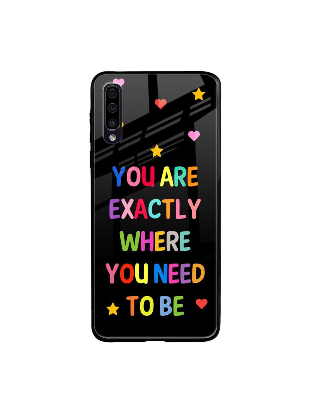 

QRIOH Typography Printed Samsung Galaxy A70 Back Case Mobile Accessories, Black