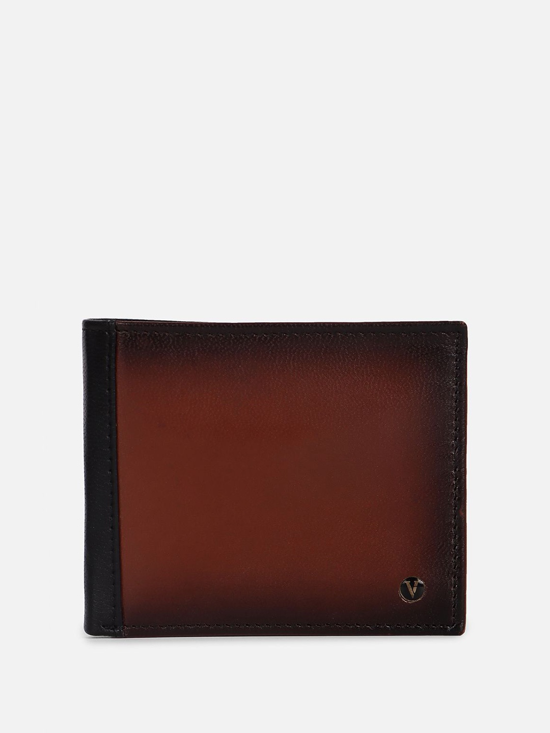 

Van Heusen Men Leather Two Fold Wallet, Brown