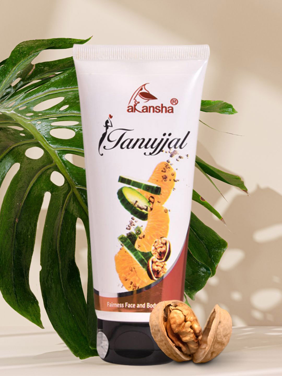 

AKANSHA HAIR & SKIN CARE HERBAL UNIT PVT LTD Tanujjal Ayurvedic Face & Body Scrub - 200 g, White