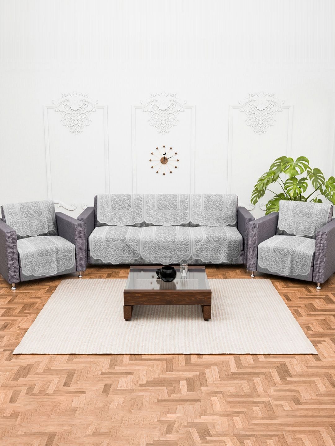 

Aura White Cotton Sofa Cover