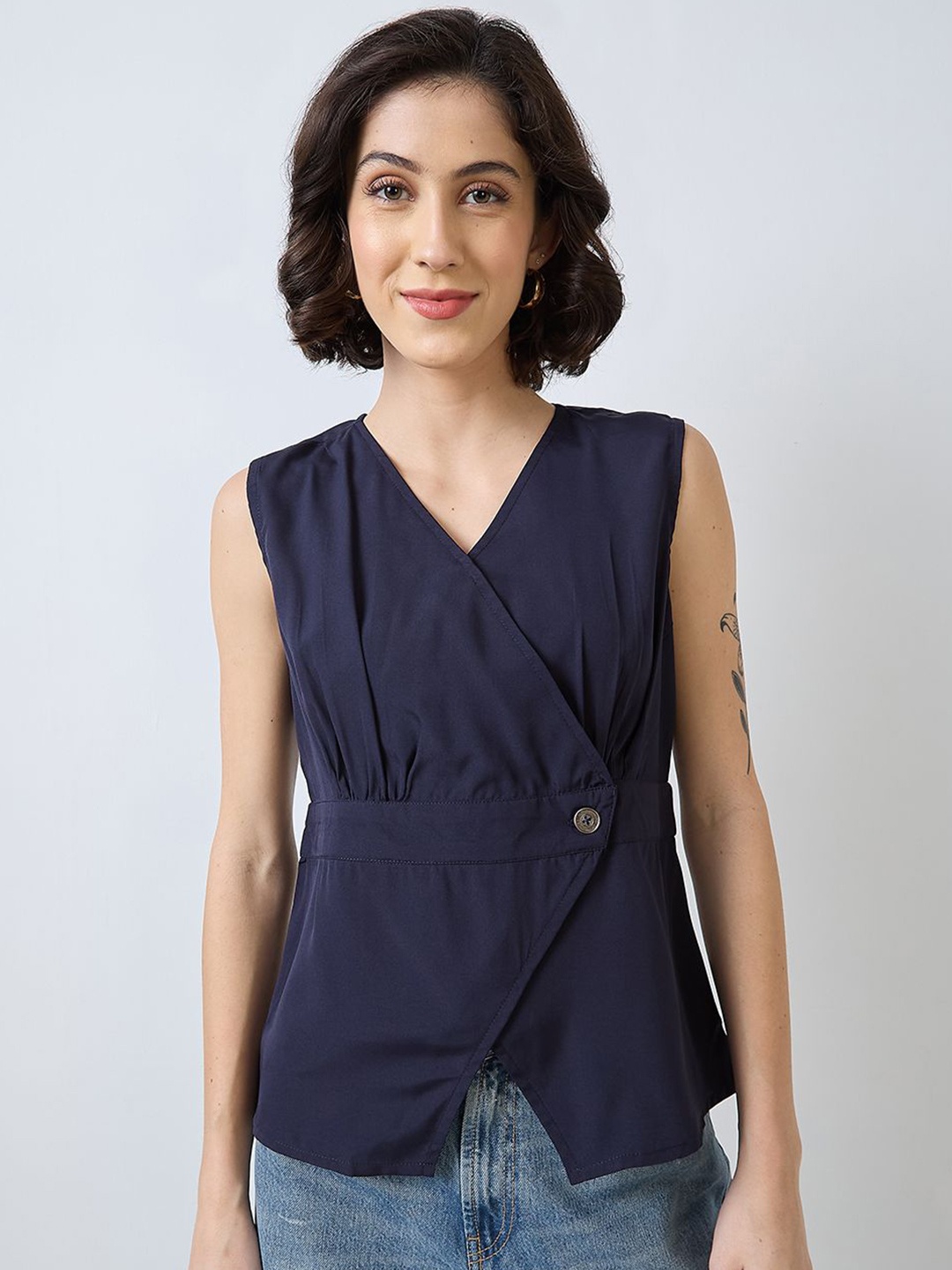 

SZN Wrap Top, Blue
