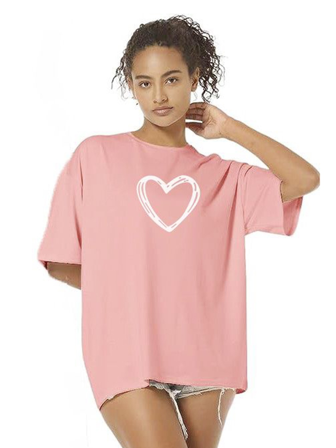 

SZN Women Printed Applique T-shirt, Pink