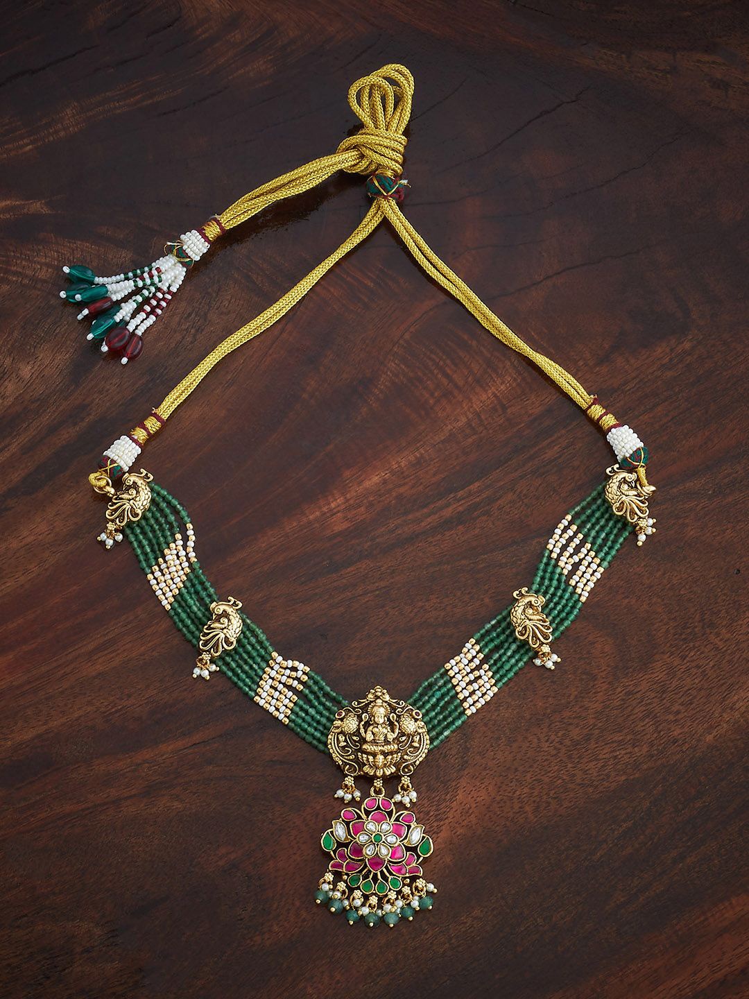

Kushal's Fashion Jewellery Copper Gold-Plated Antique Necklace