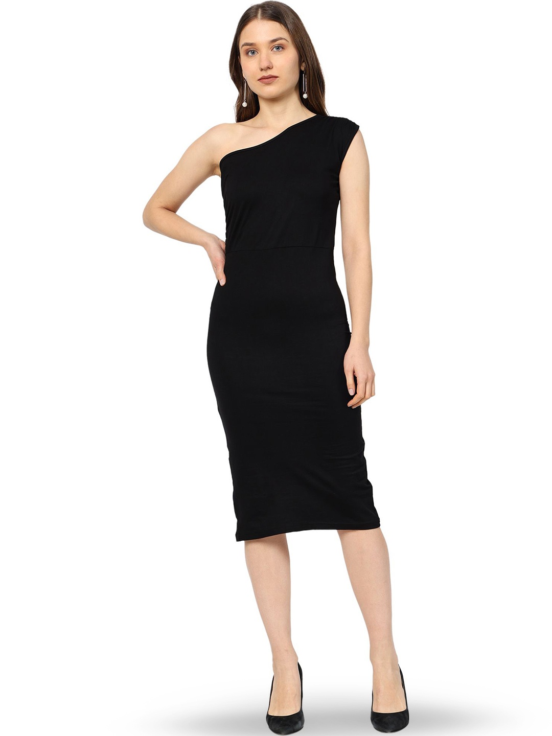 

ROARERS Off-Shoulder Sheath Dress, Black