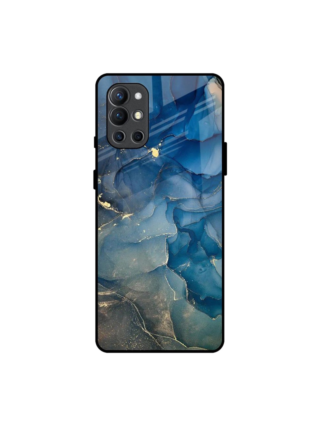 

QRIOH Abstract Printed OnePlus 9R Back Case Mobile Accessories, Blue