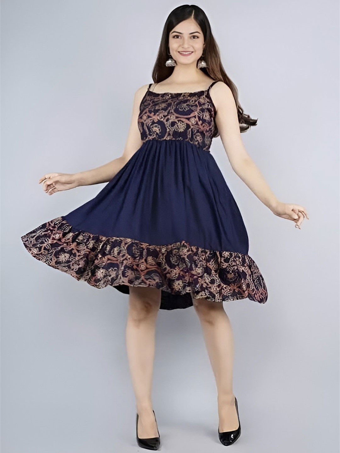 

DressBerry Floral Print Top, Navy blue