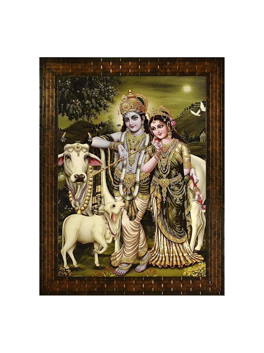 

Indianara Green & Beige 1 Piece Canvas Religious Wall Paintings