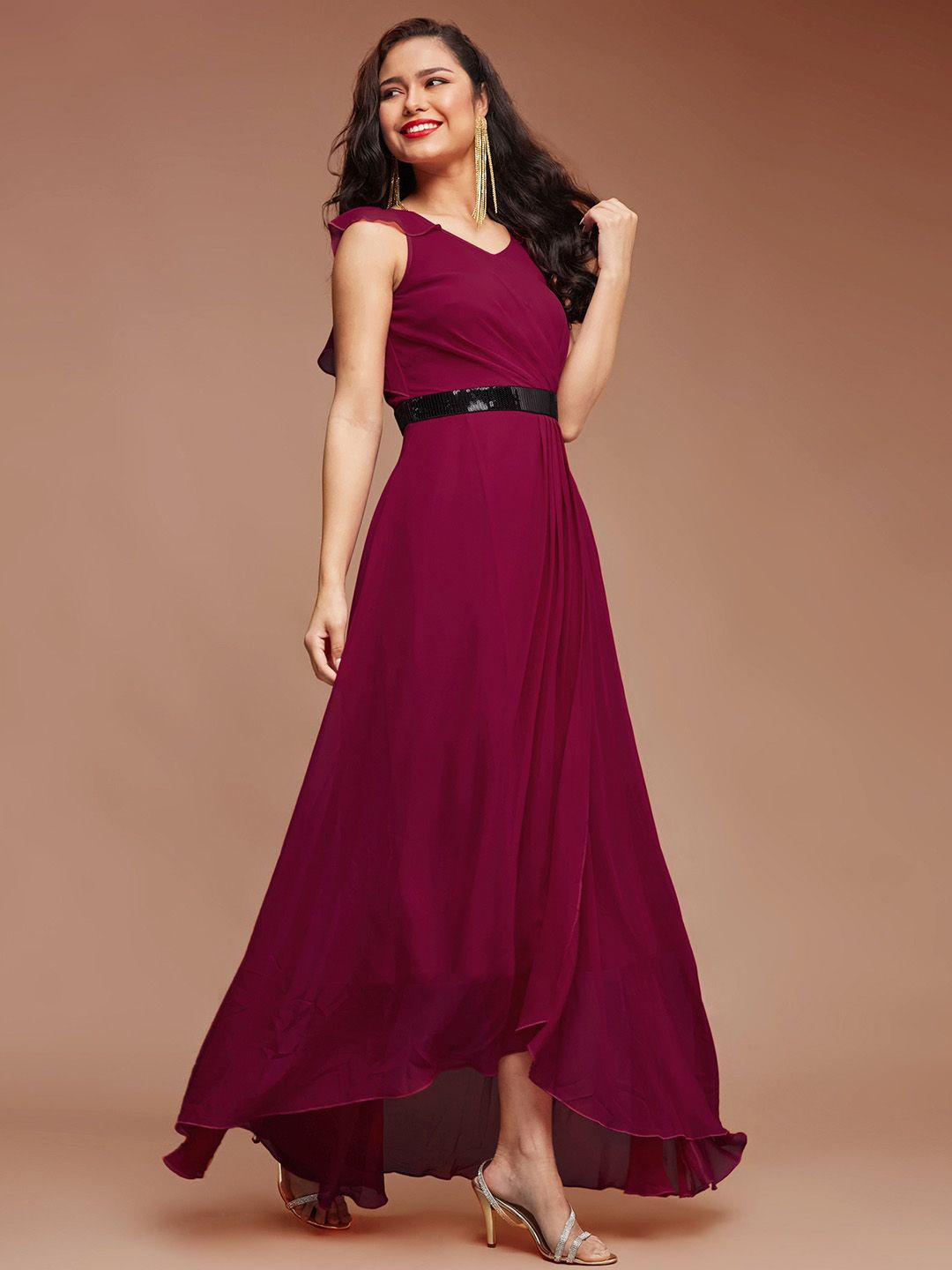 

all about you Georgette Maxi Dress, Pink