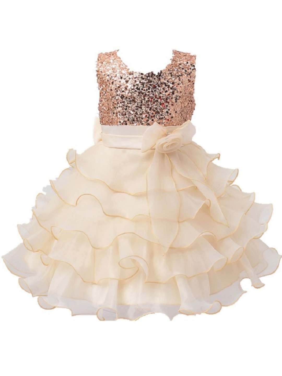 

Wow Princess Net A-Line Dress, Gold