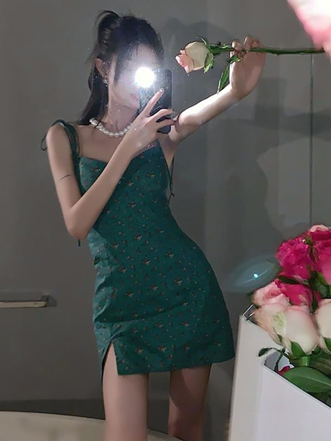 

DressBerry Floral Print Sheath Dress, Green