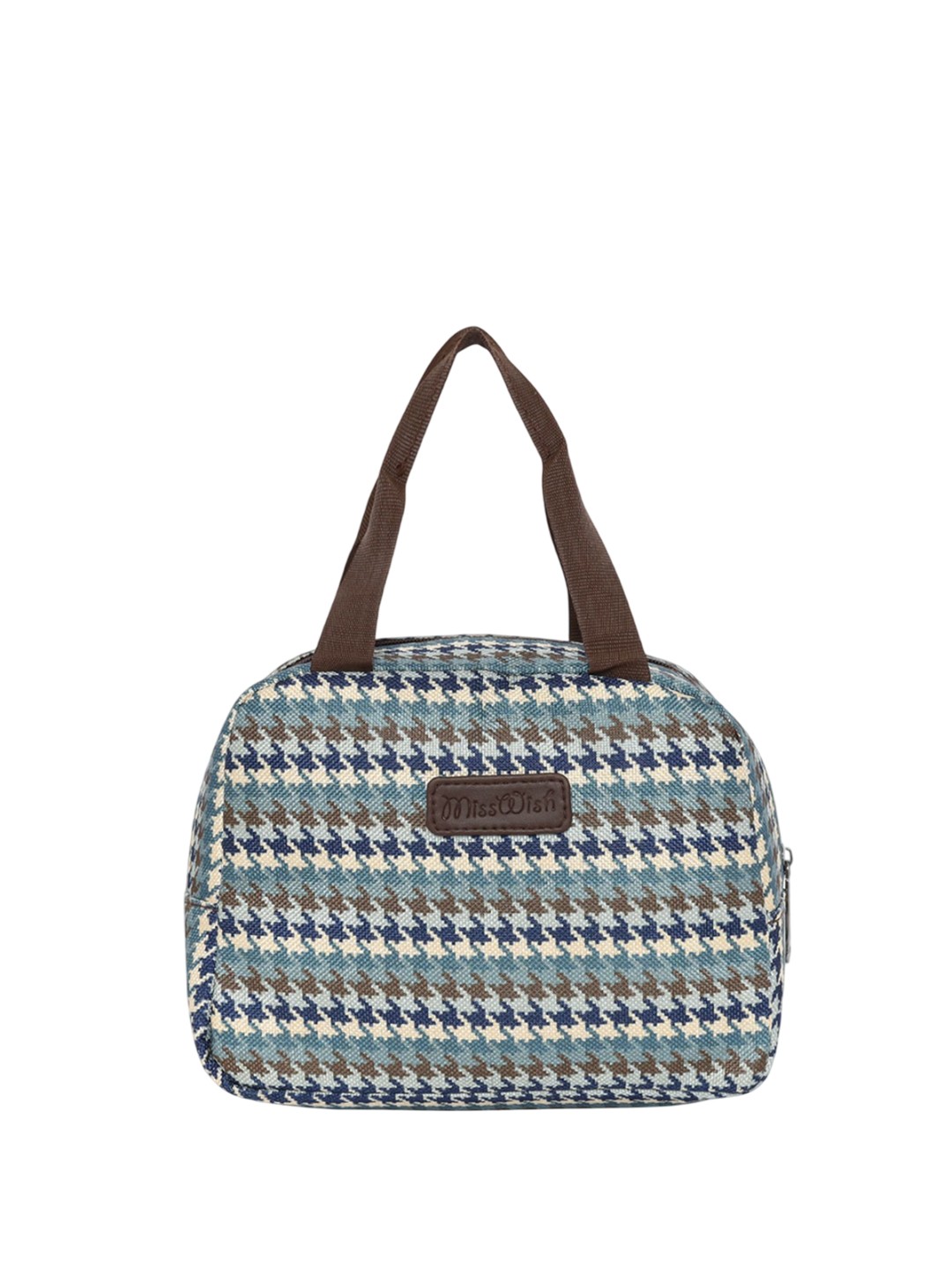 

Misswish Printed PU Shopper Handheld Bag, Blue