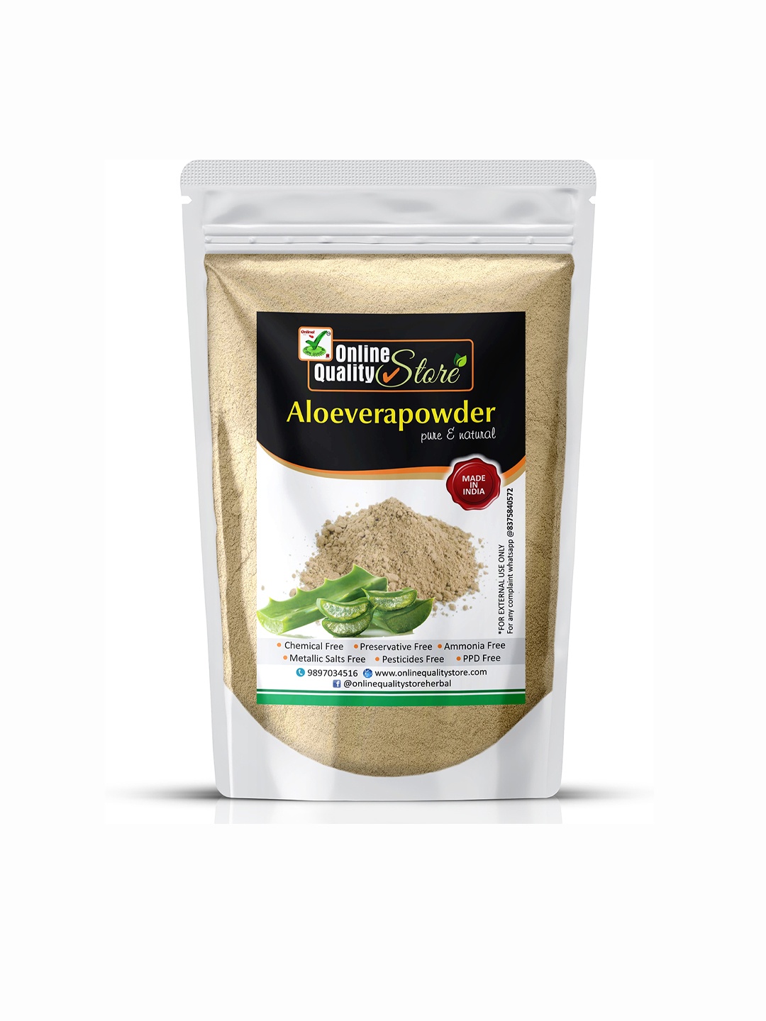 

Online Quality Store Natural Aloe Vera Powder For Acne Or Blemishes - 900 g, Beige