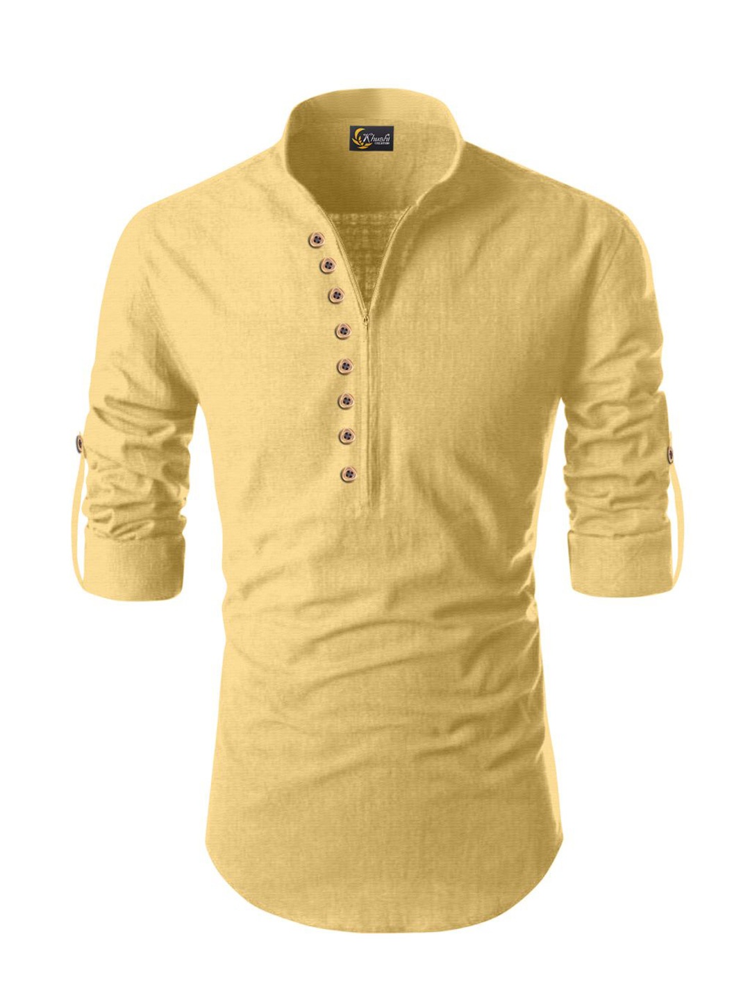 

ISUEL FAB Men Opaque Printed Casual Shirt, Yellow