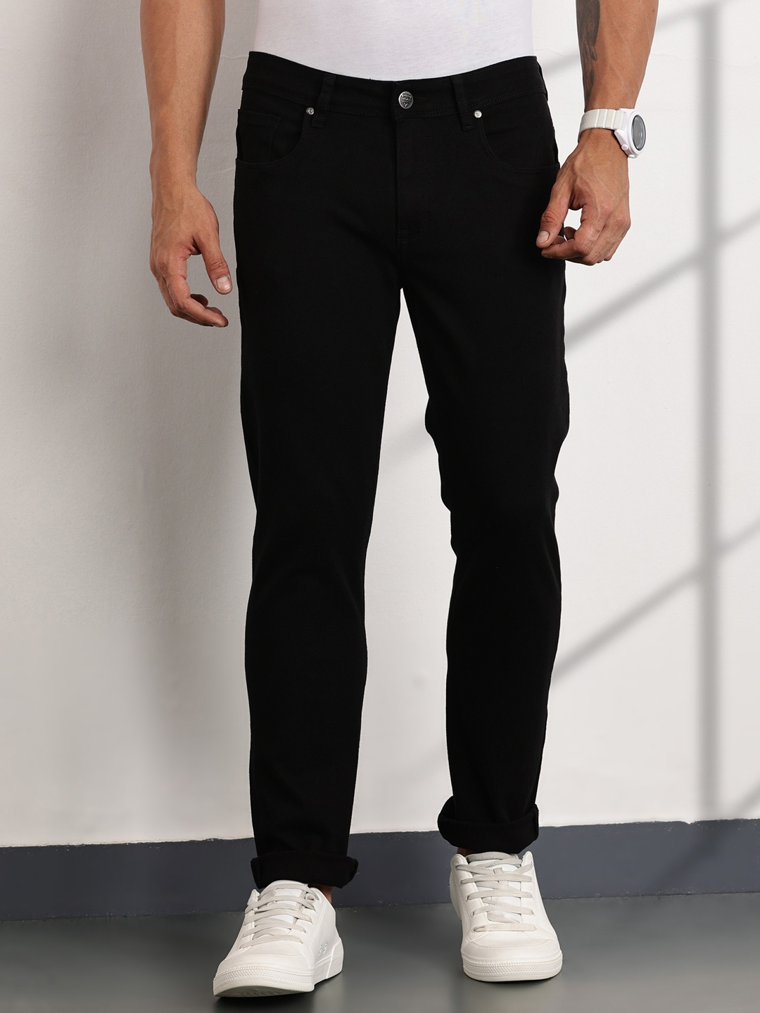 

Thomas Scott Men Smart Slim Fit Jeans, Black