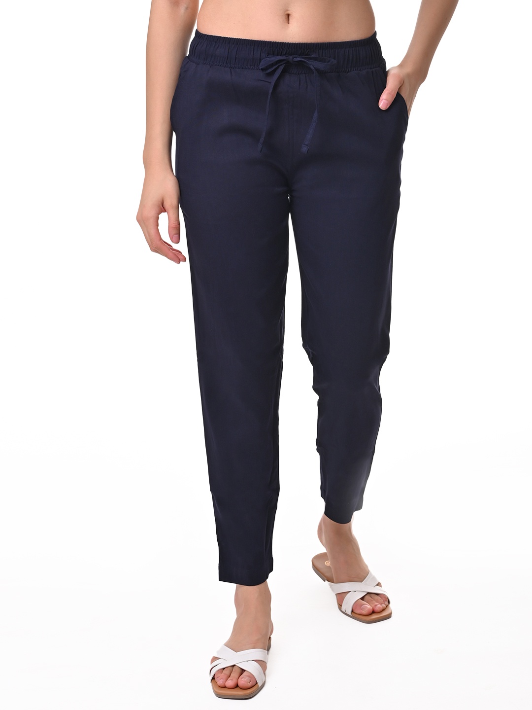 

Fly Birds Women Tailored Trousers, Navy blue