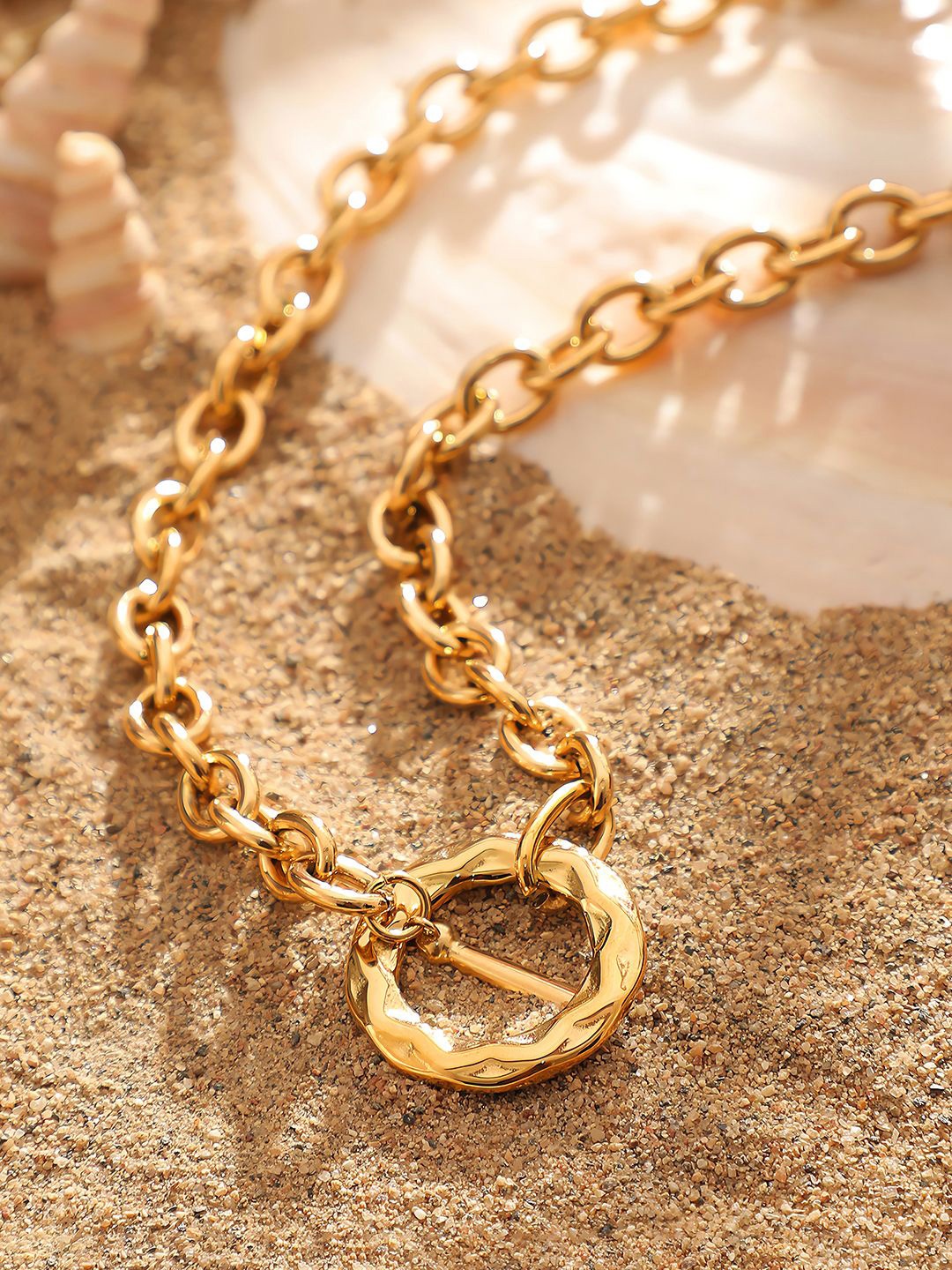 

French Accent Men Gold-Plated Minimal Chain