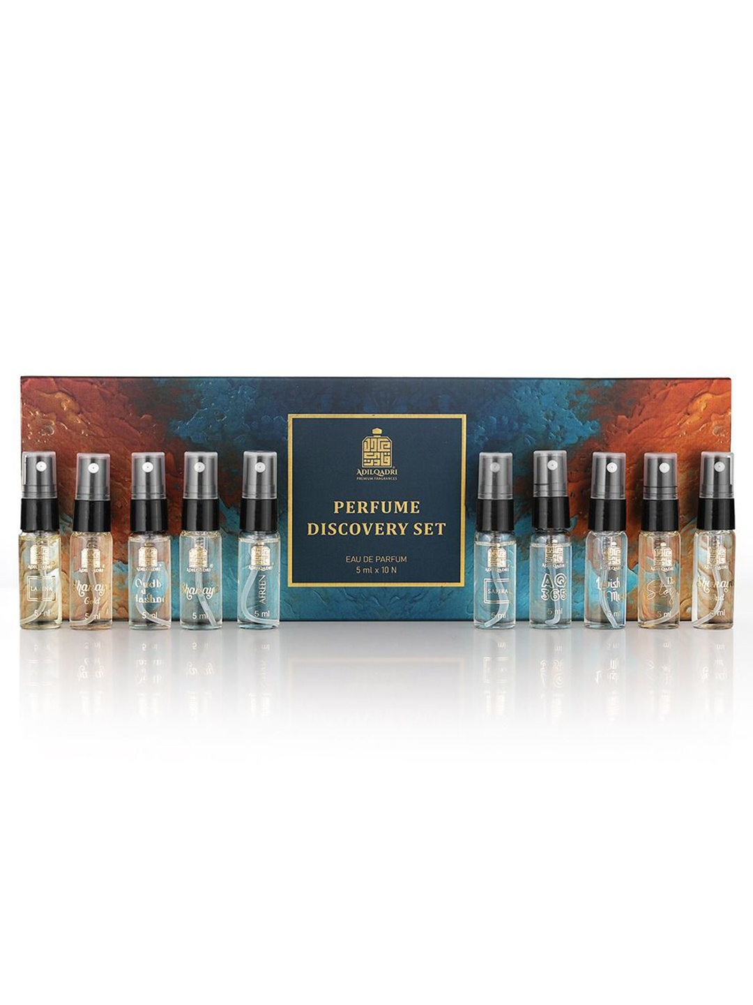 

ADILQADRI Set Of 10 Long Lasting Scent Discovery Set- 5 ml Each, Blue