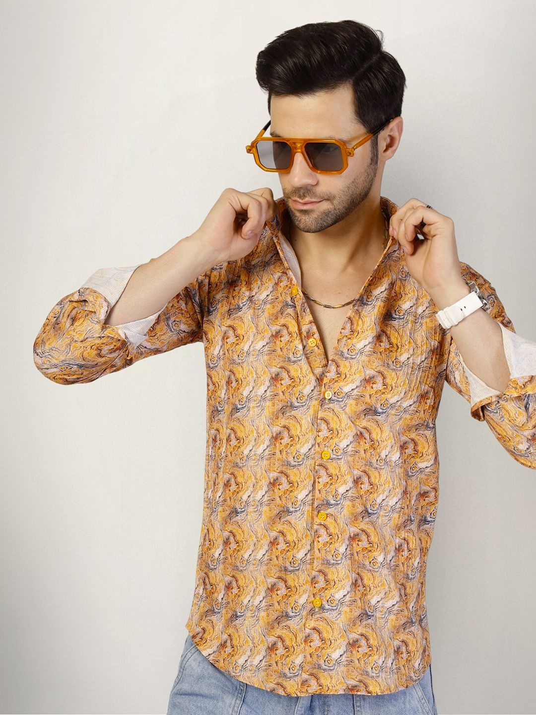 

SZN Men Original Opaque Printed Casual Shirt, Multi