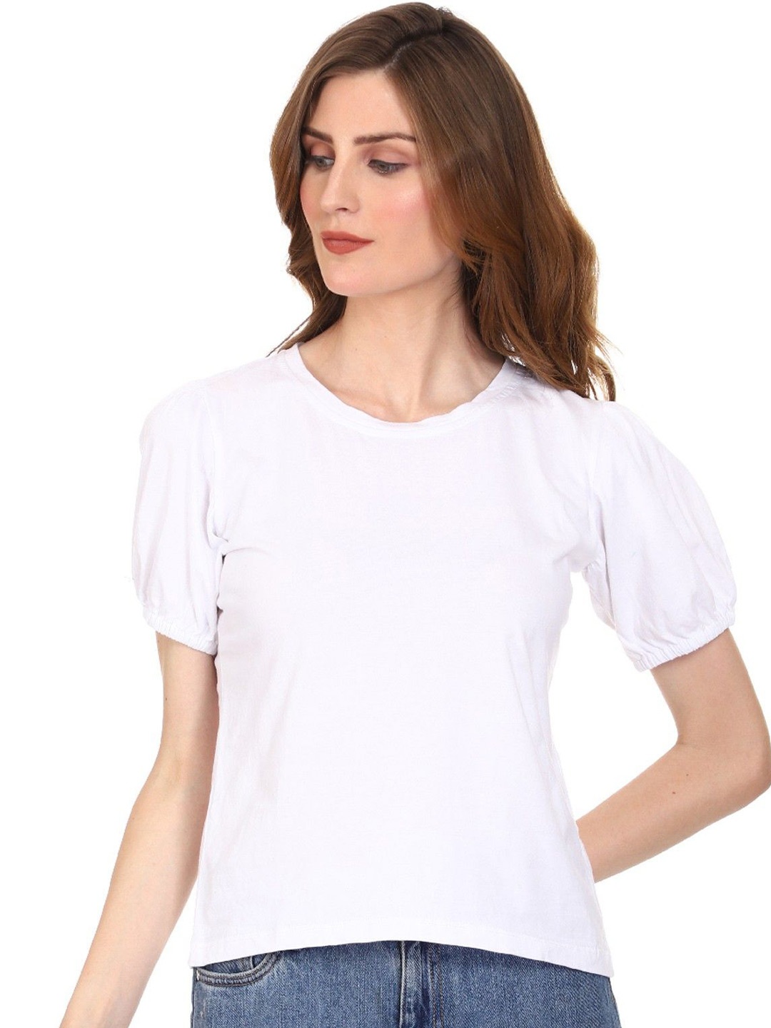 

ROARERS Puff Sleeve Top, White