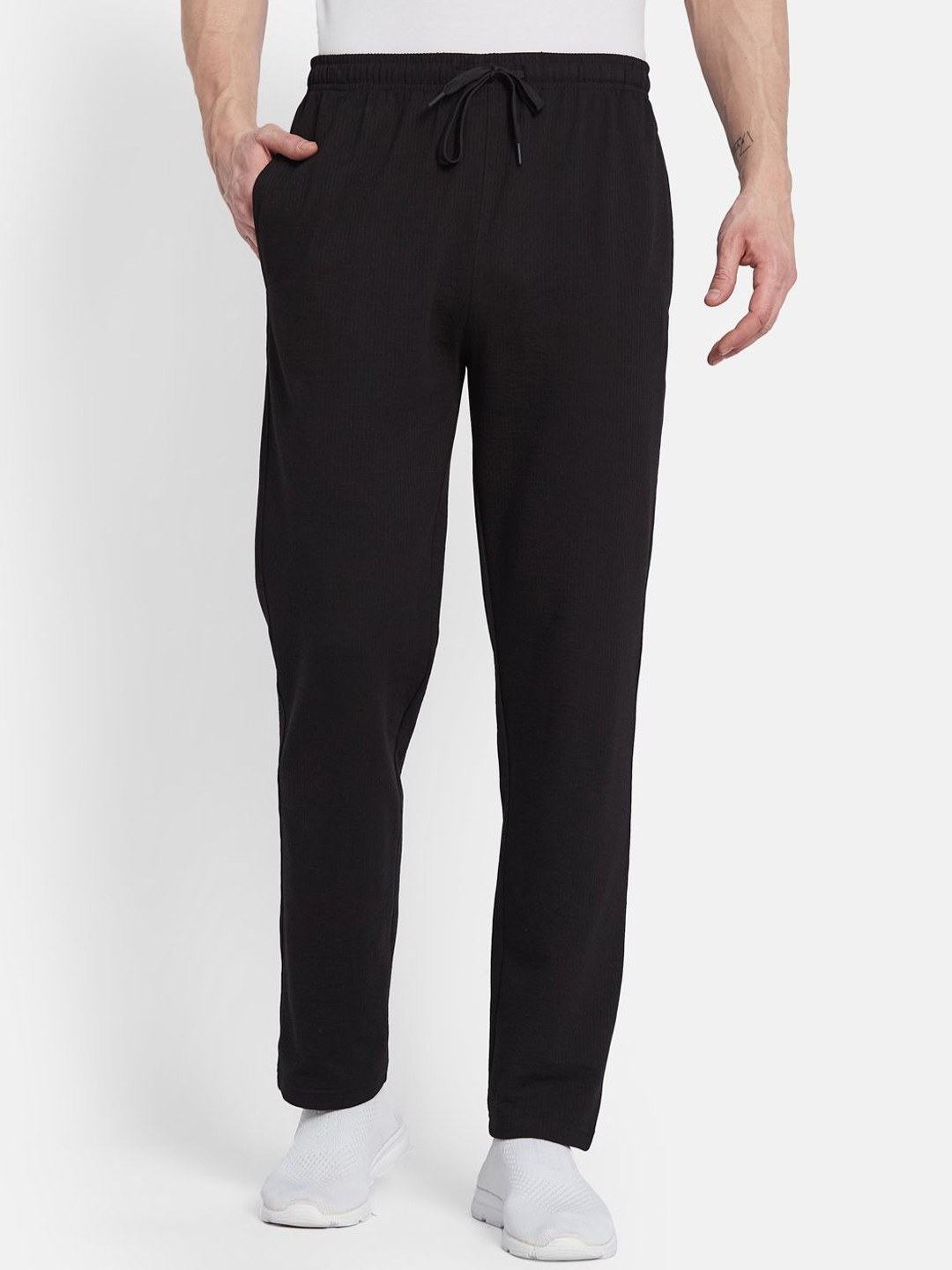 

Octave Men Cotton Track Pants, Black
