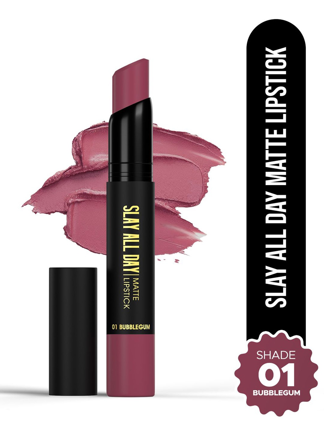 

Hilary Rhoda Slay All Day Creamy Matte Lipstick - 2.6 g - Bubblegum 01, Purple