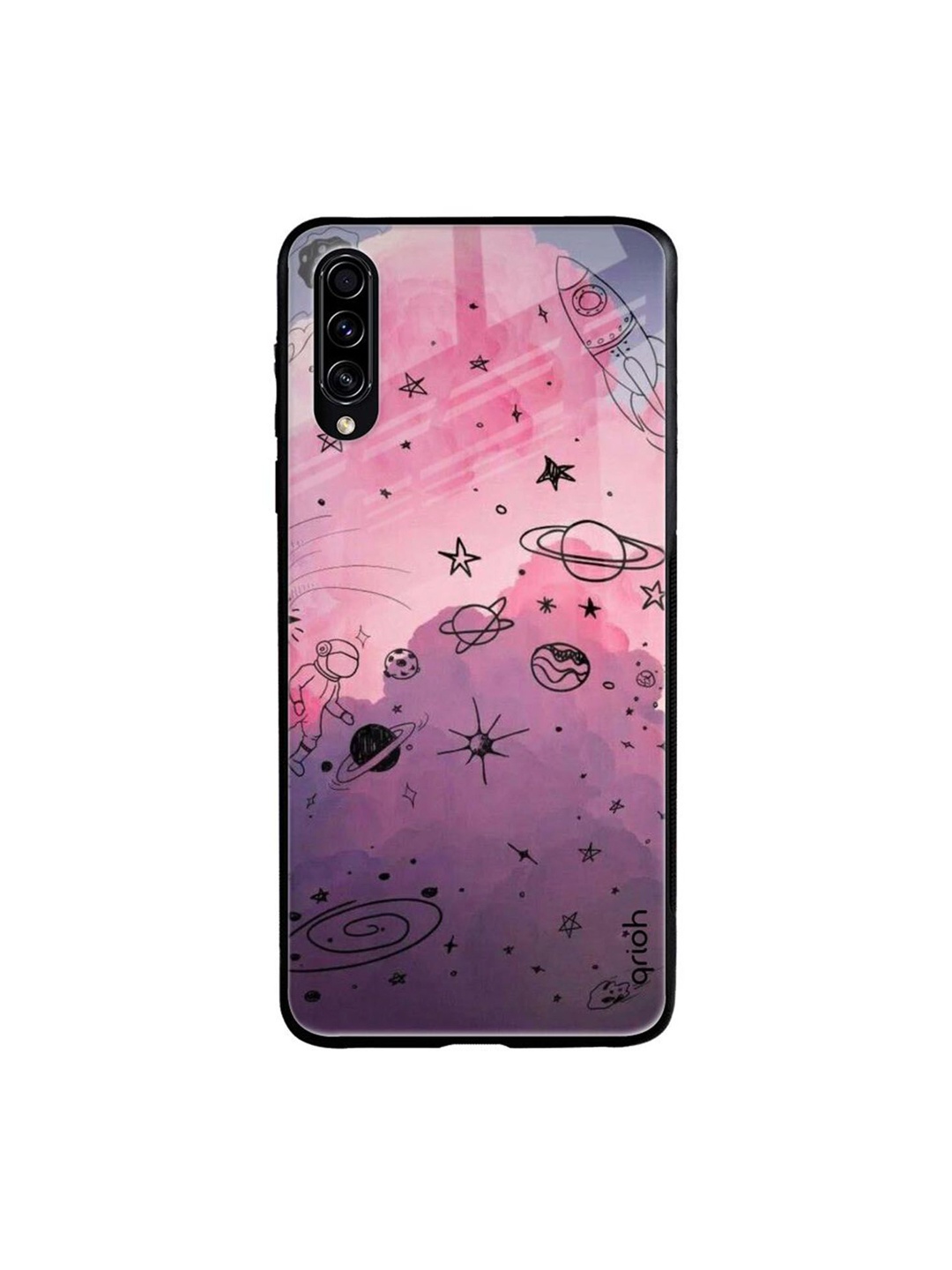 

QRIOH Quirky Printed Samsung Galaxy A70S Back Case Mobile Accessories, Purple