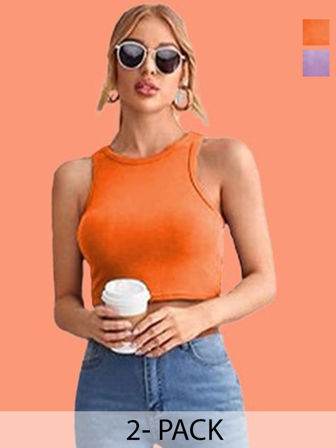 

Mast & Harbour Cotton Crop Top, Multi