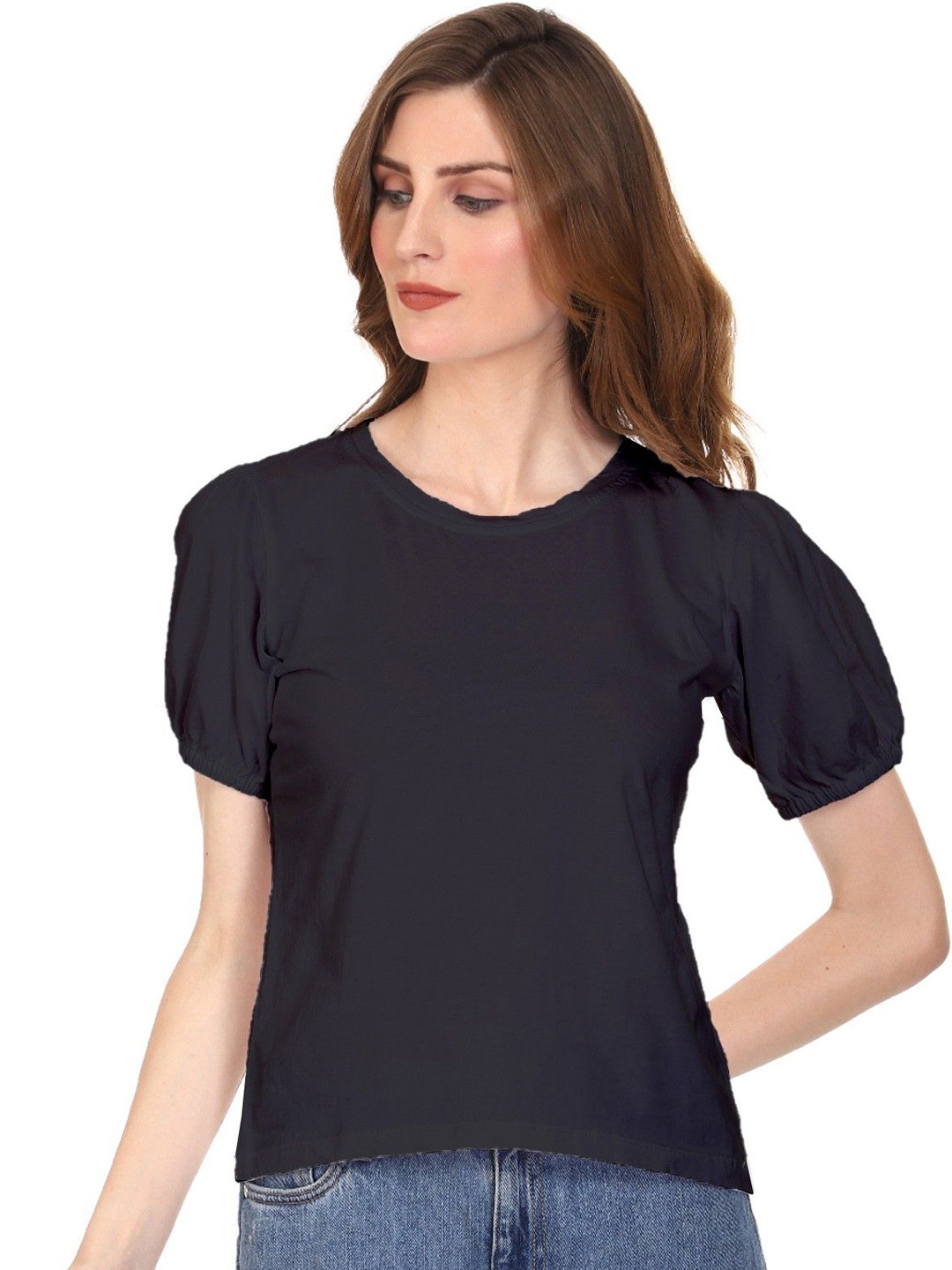 

ROARERS Puff Sleeve Top, Black