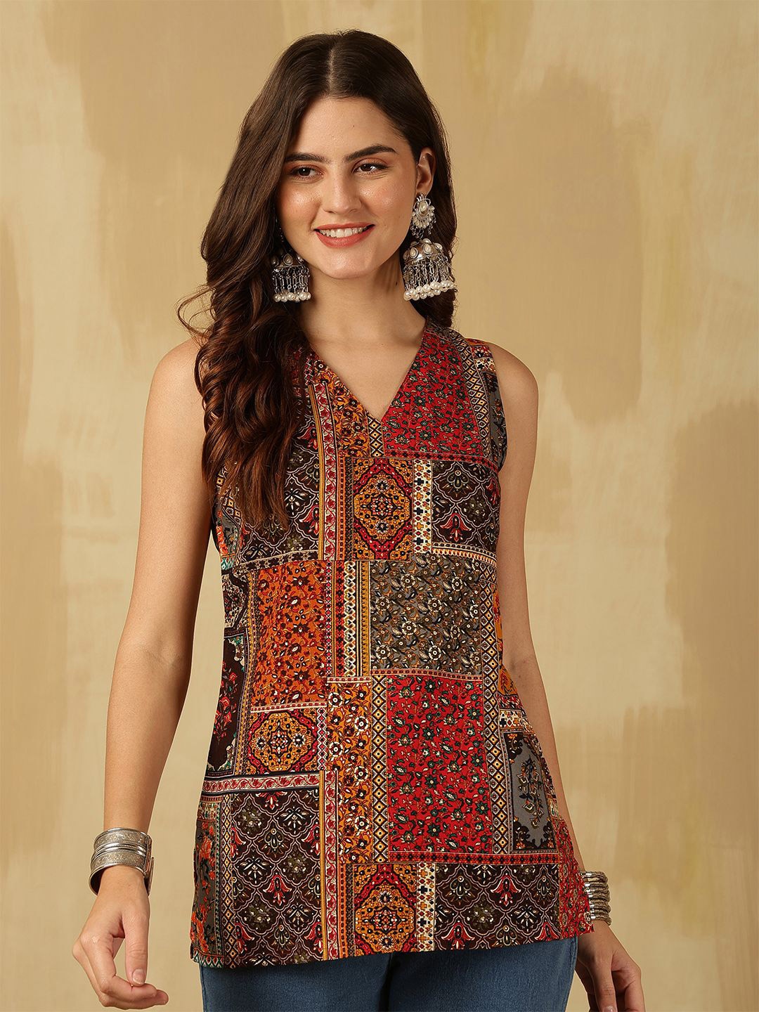 

Anouk Rustic Floral Print Top, Multi