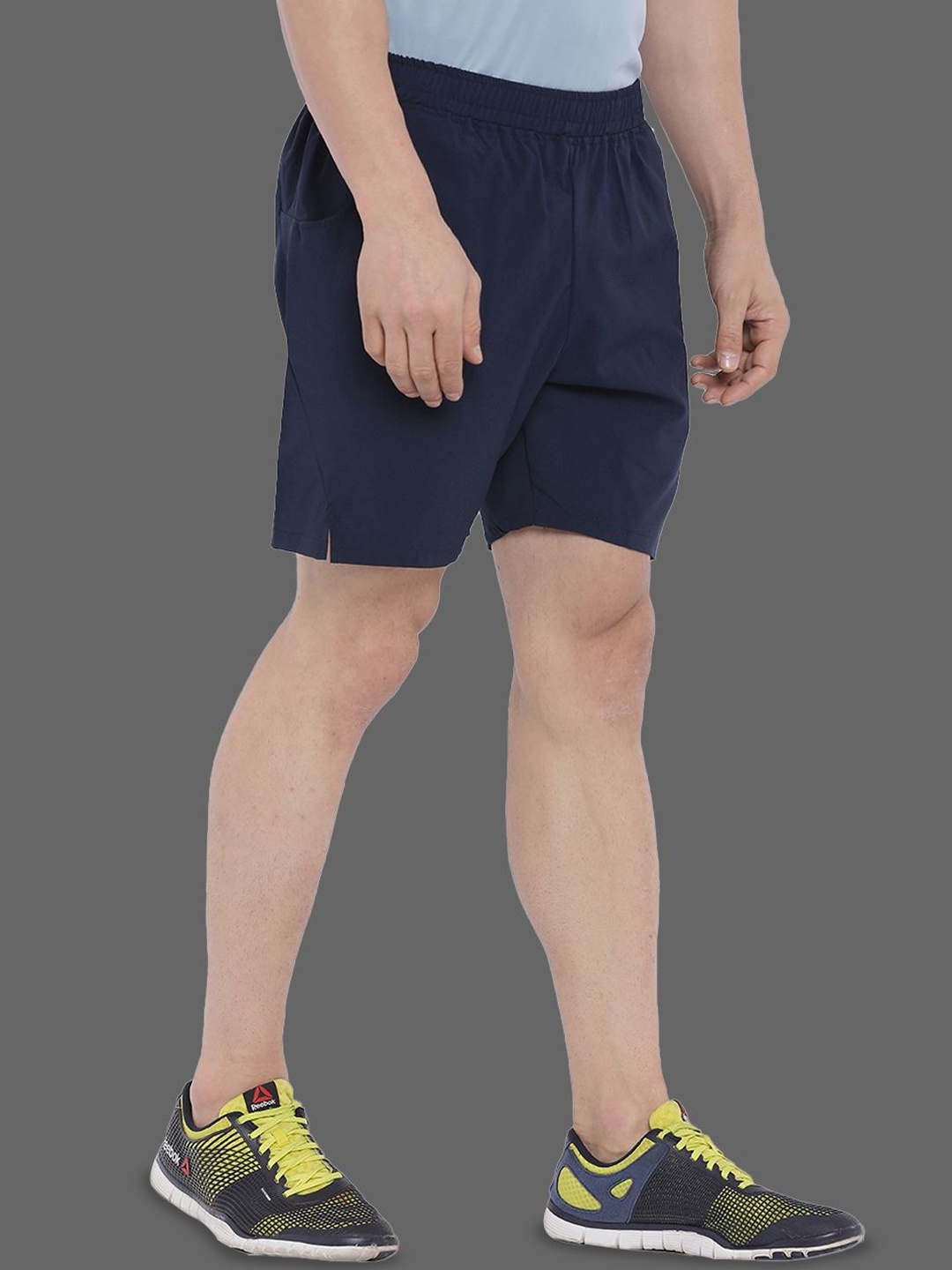 

HRX by Hrithik Roshan Men Solid Regular Fit Sports Shorts, Navy blue