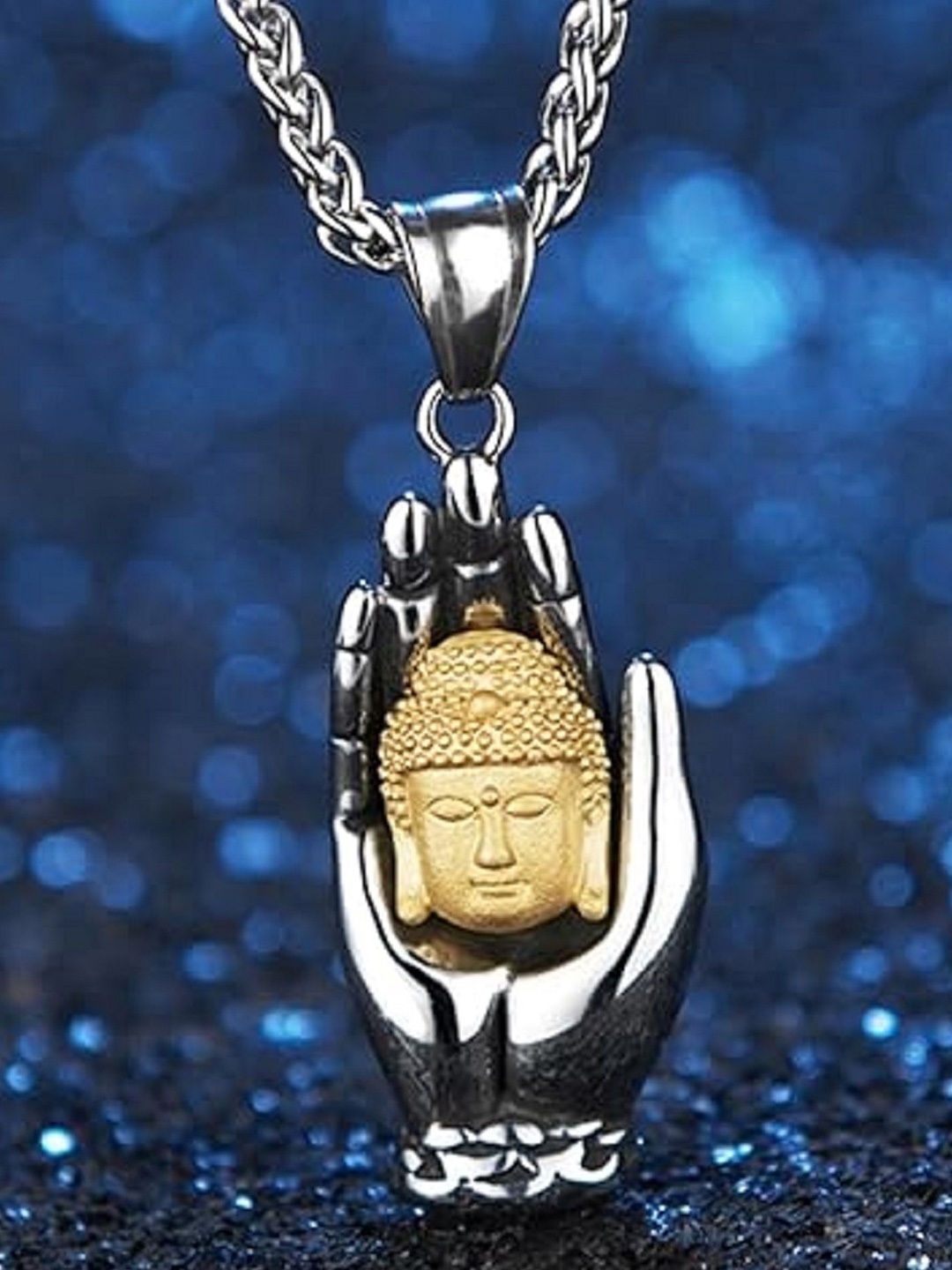 

PASU FASHION Silver-Plated Contemporary Pendants with Chains