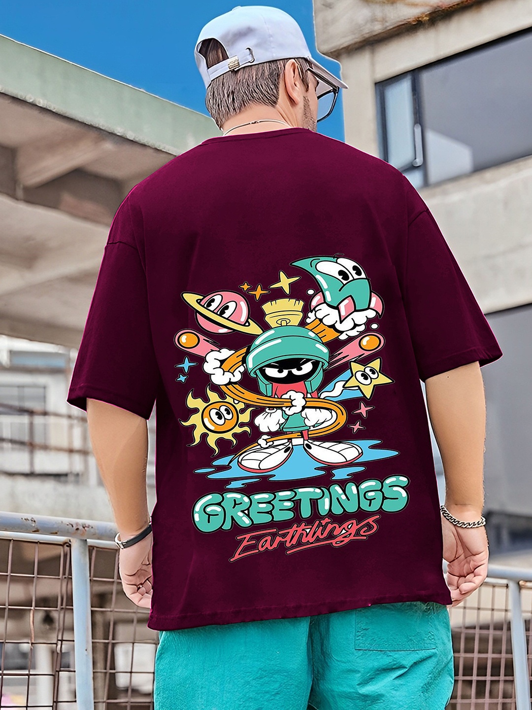 

Kushi Flyer Men Printed Applique T-shirt, Purple