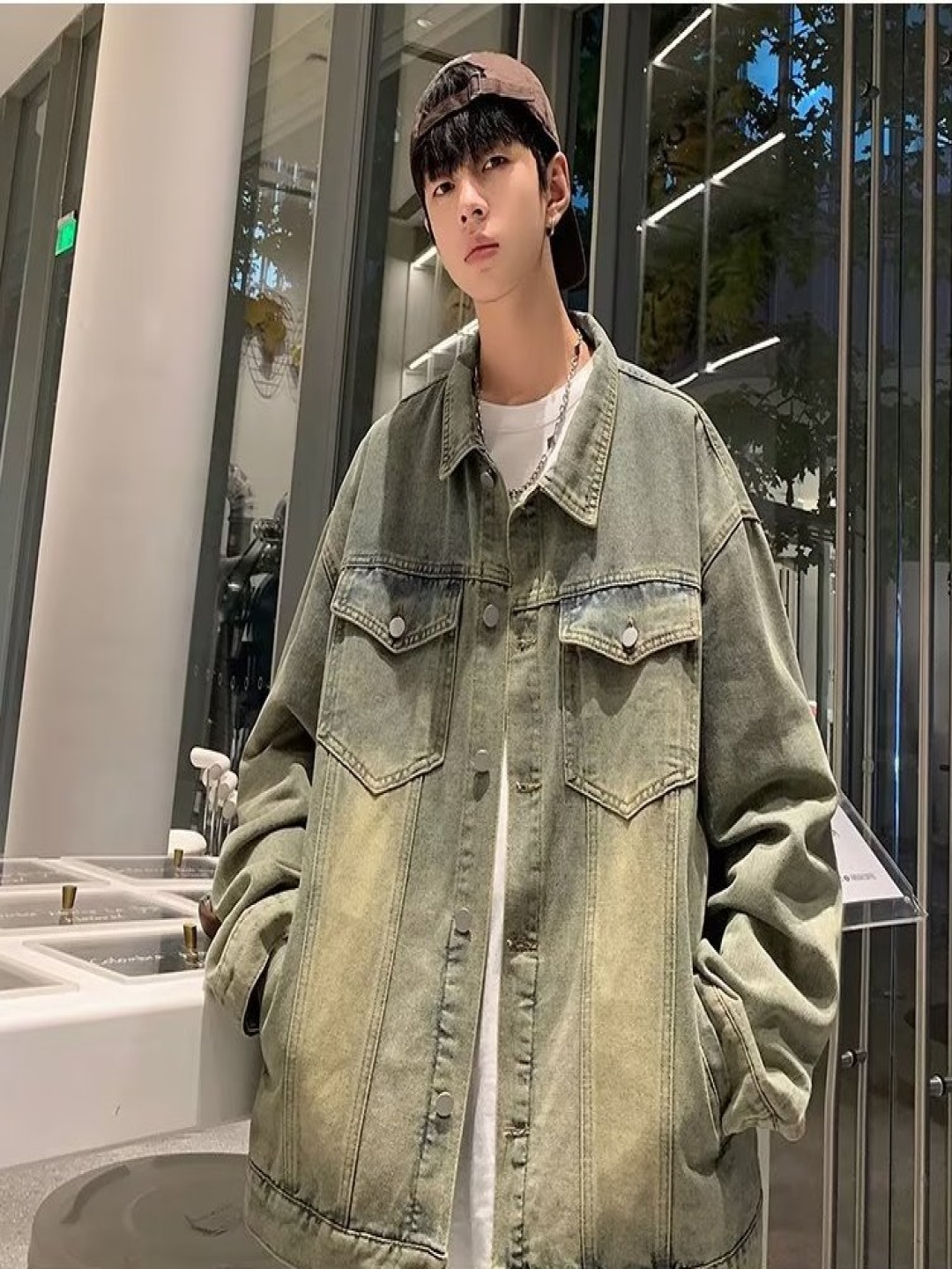 

StyleCast Men Denim Jacket with Patchwork, Blue