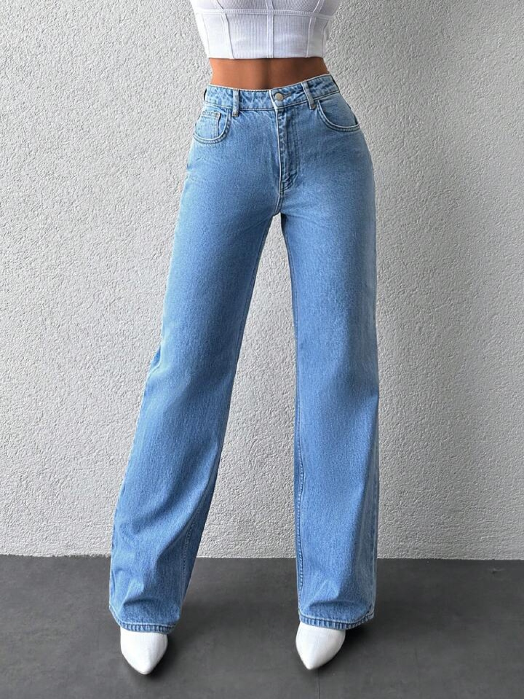 

Metronaut Women Comfort Wide Leg Jeans, Blue