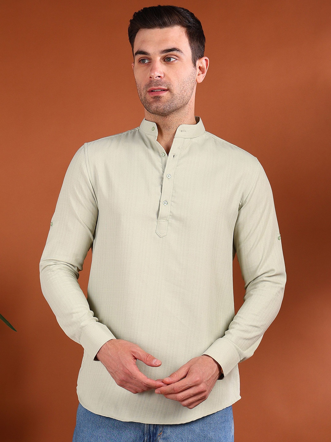 

Metronaut Men Opaque Casual Shirt, Green
