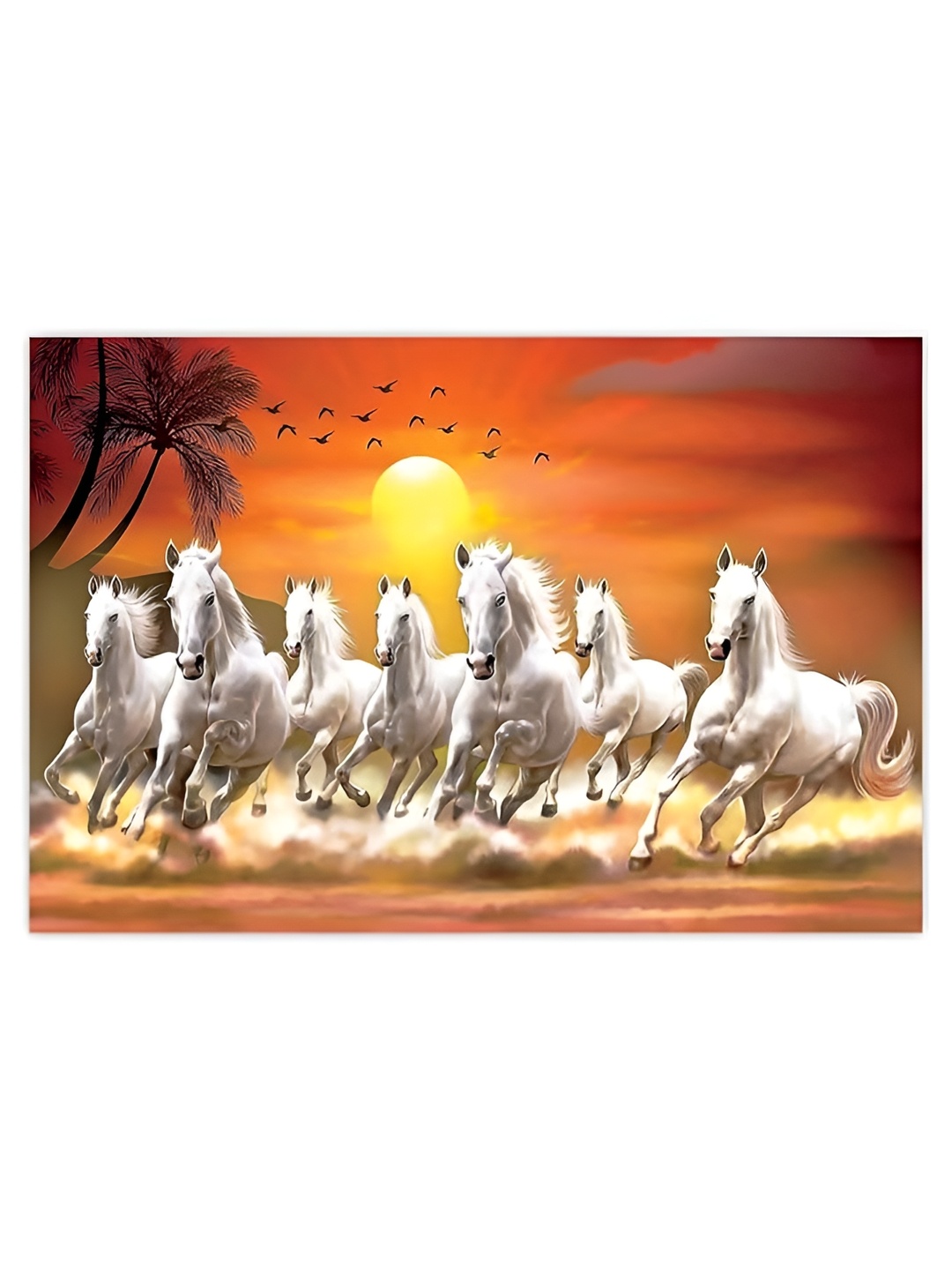 

Indianara Grey & Orange 1 Piece Canvas Birds and Animals Wall Paintings