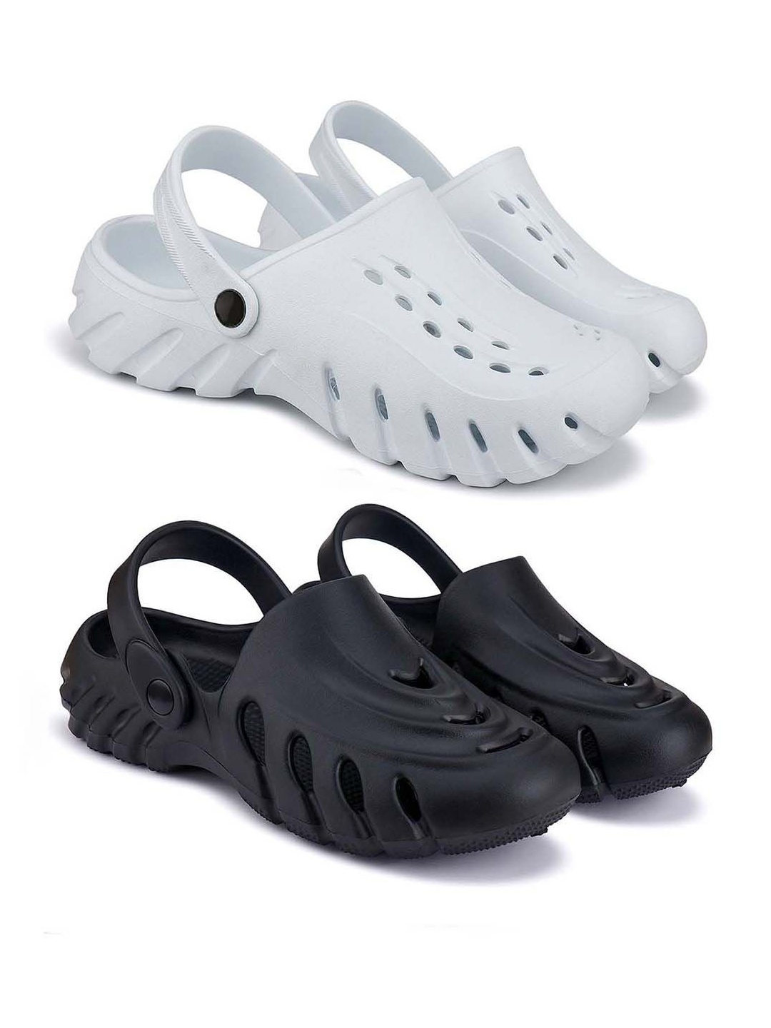 

BERSACHE Men Clogs, Black