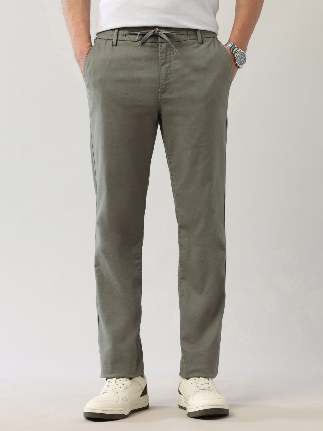 

Arrow Sport Men Classic Chinos Trousers, Green