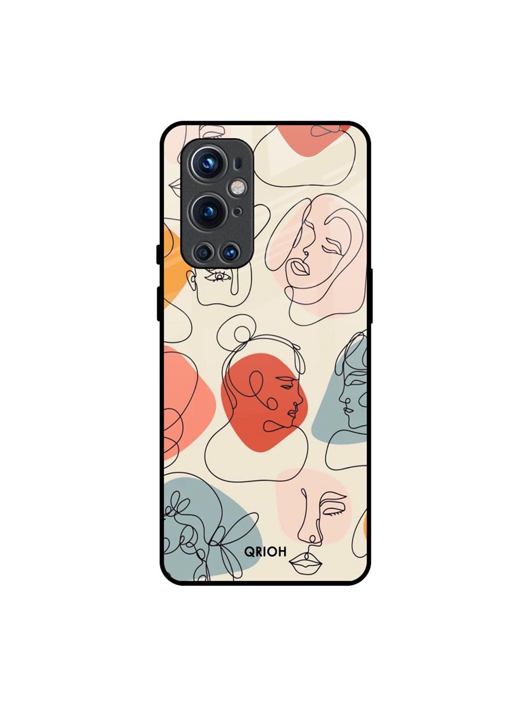 

QRIOH Quirky Printed OnePlus 9 pro Back Case Mobile Accessories, Beige