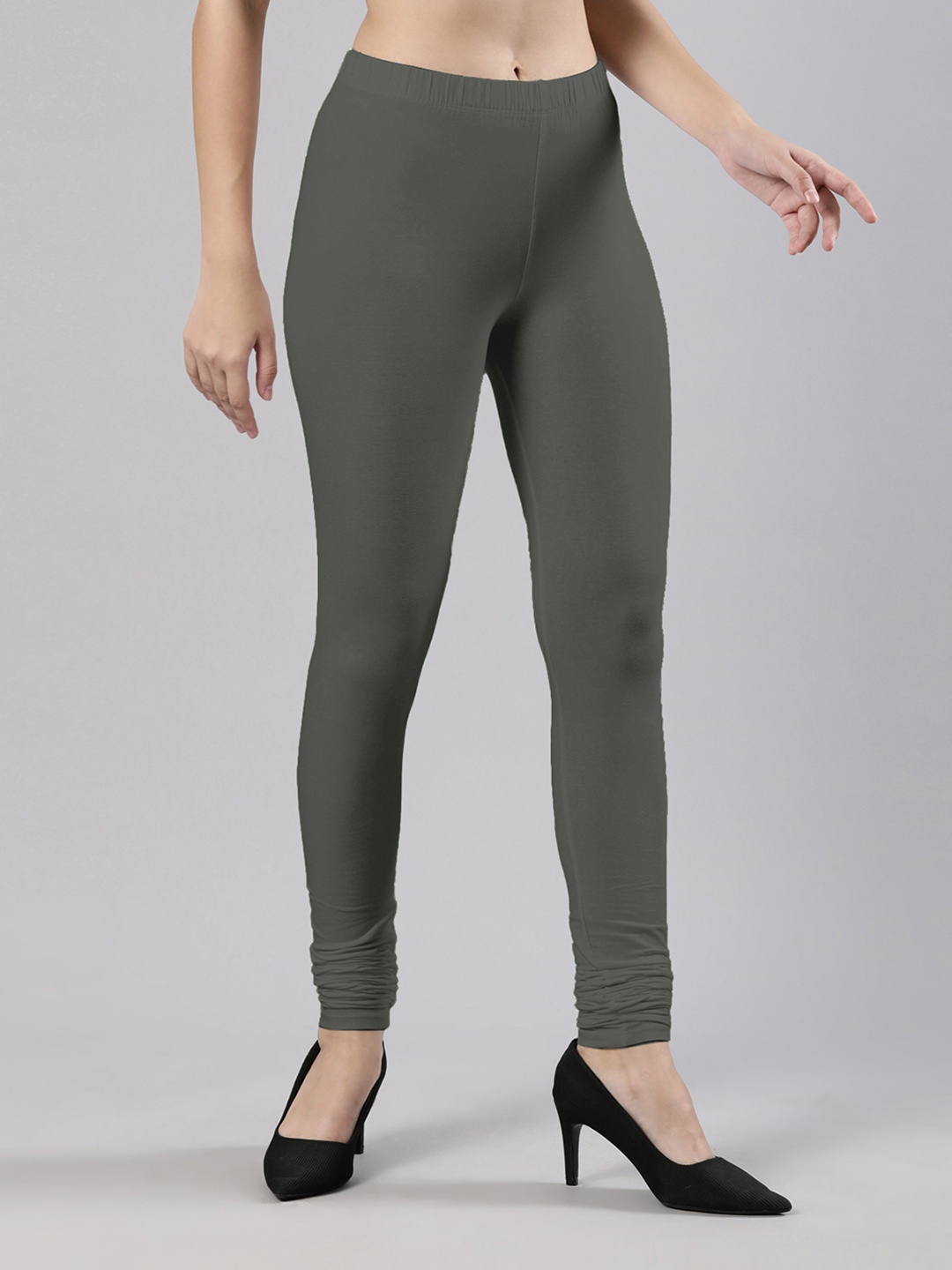 

Femmora Churidar Length Leggings, Charcoal