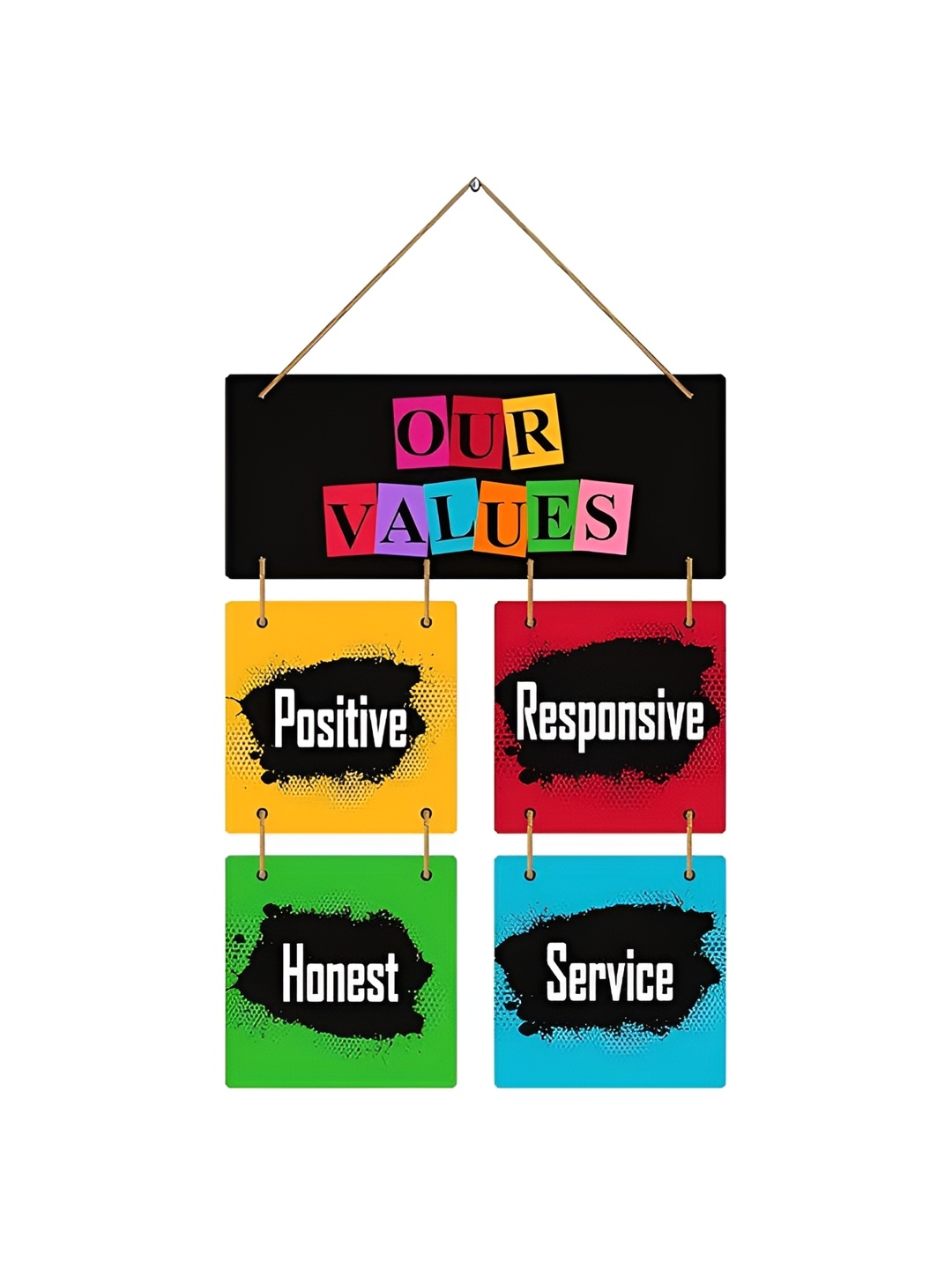 

Indianara Black & Yellow MDF Motivational Quotes Wall Hanging, Grey
