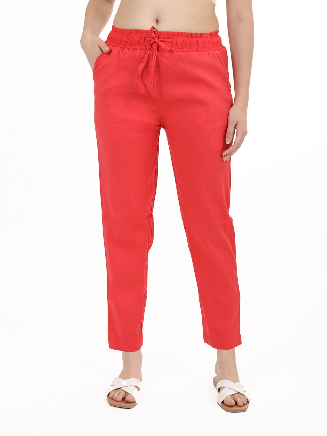 

Fly Birds Women Tailored Trousers, Pink