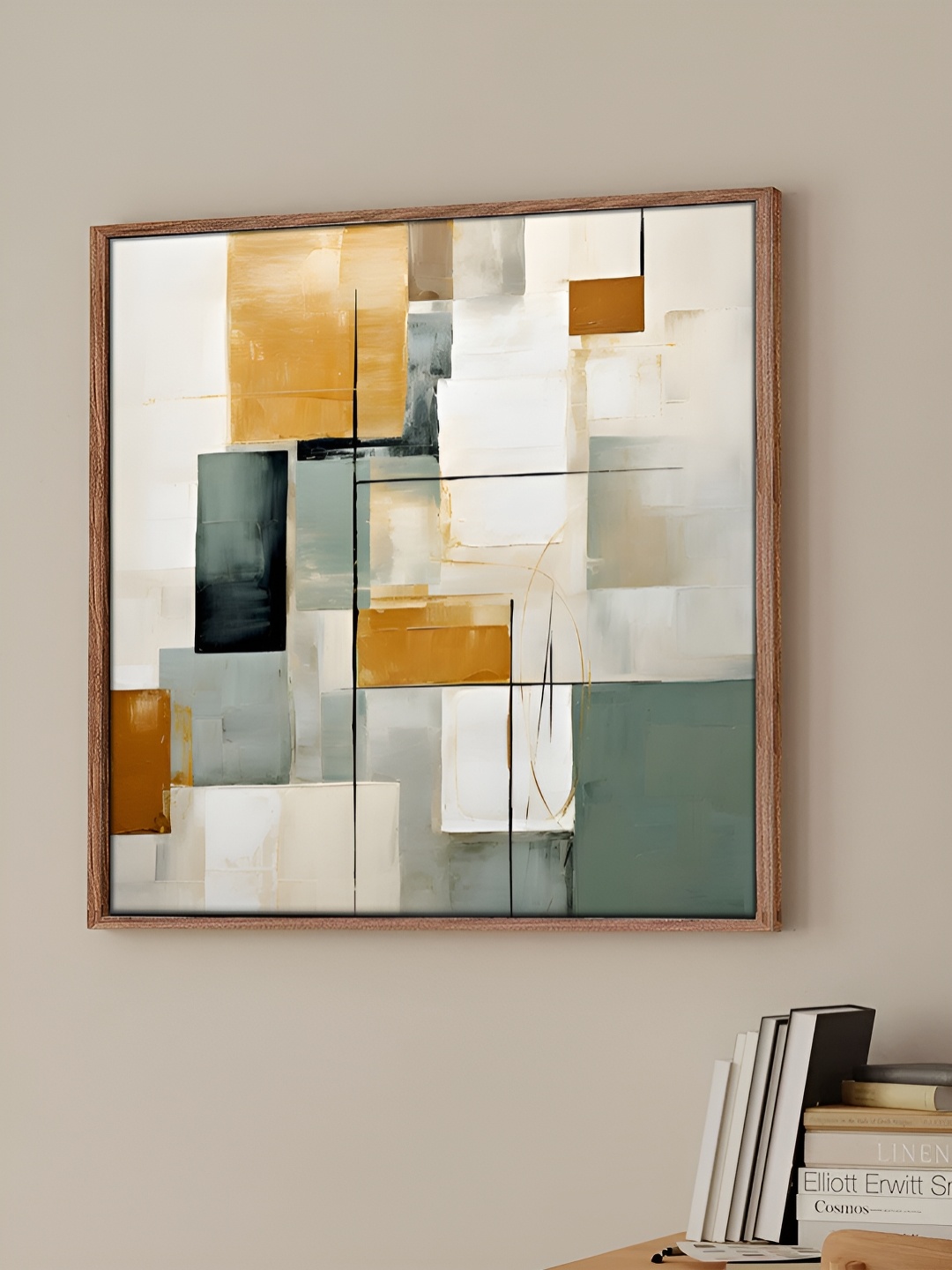 

Myntra Elegant Homes White 1 Piece Canvas Abstract Wall Paintings