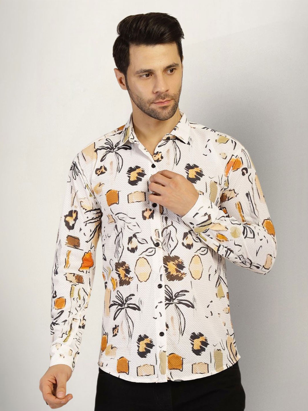 

SZN Men Original Opaque Printed Casual Shirt, Multi